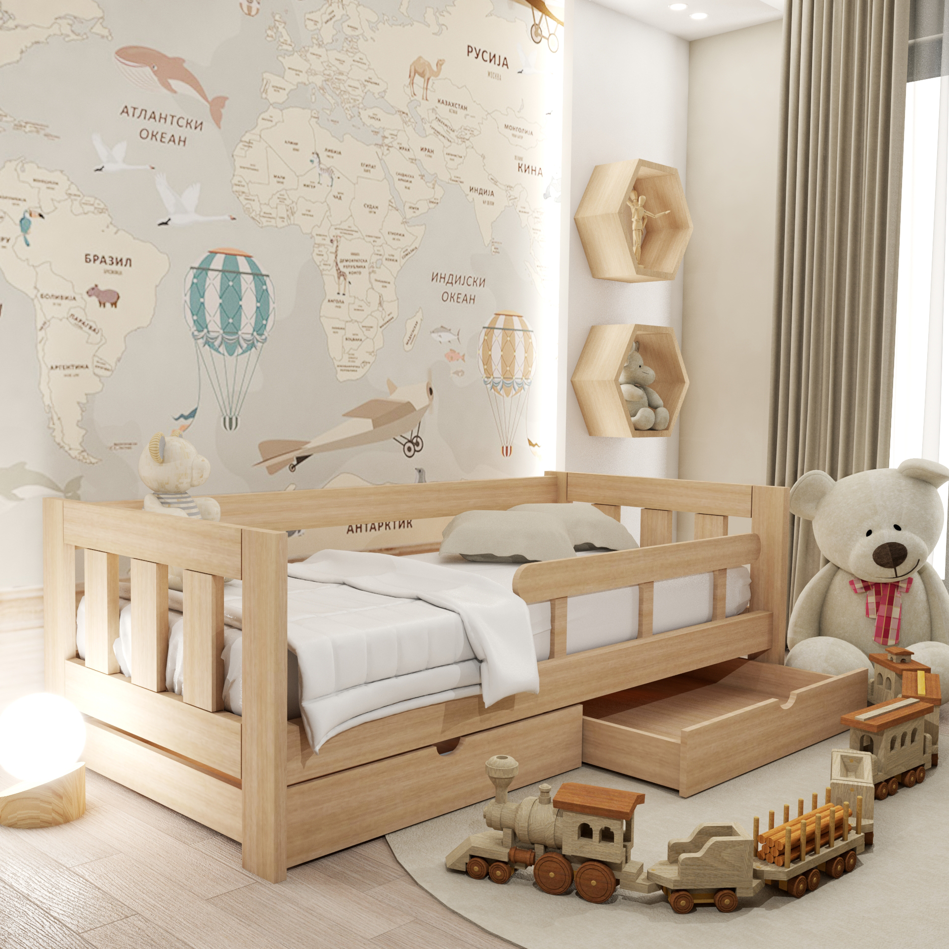 KREVET SOFA LEO (NATUR)